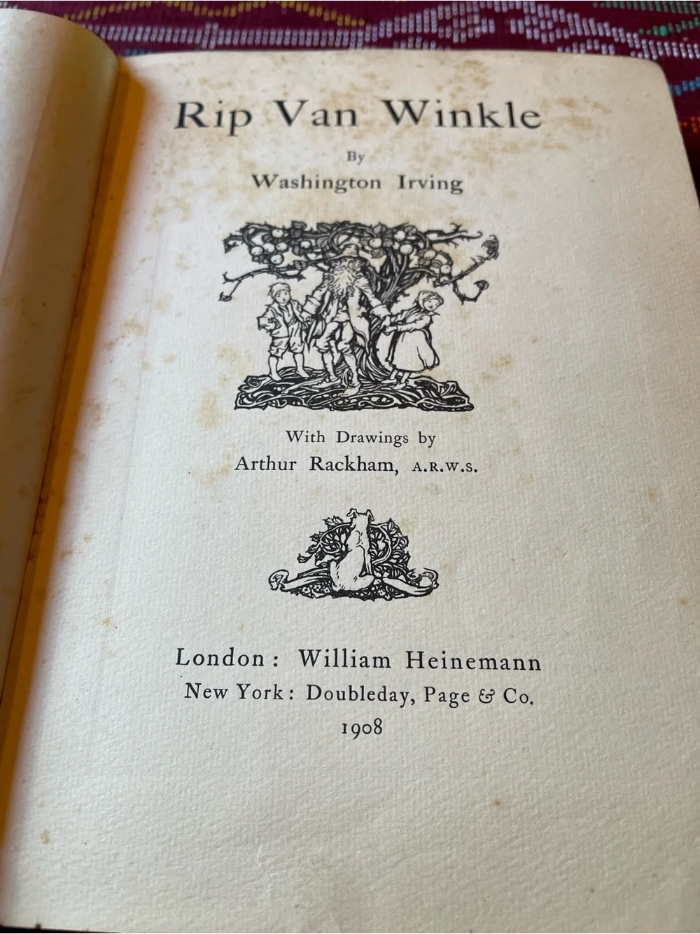 1908 Rip van Winkle w/ Rackham illustrations - Picture 3 of 9
